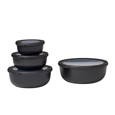 Bild av Mepal Bowls Set Nordic Black of 4 (350, 750 ml, 1.25 and 2.25 Liter)