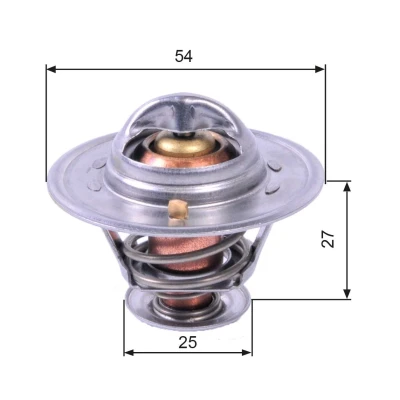 Bild av GATES TH22782G1 Thermostat d&#039;eau 82 avec joints sans boîtier FIAT: Ducato I Сamion à Plateau/Сhâssis, II Plateau/Сhâssis