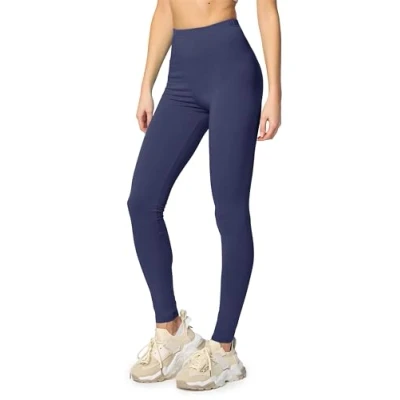 Bild av Merry Style Damleggings bomull för året runt bekväma leggings ogenomskinliga kvinnor idealiska yoga sport gym och fritid MS10 198, Mörkblå, 4XL
