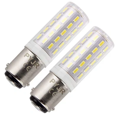 Bild av PYRJIN B15 LED lampa 220 V, pygmy glödlampa bajonett, Ba15D 45 W halogenersättning, kall vit 6 000 K, icke dimbar, för symaskin/kylskåp/kökshuva/apparatlampor (2 pack)