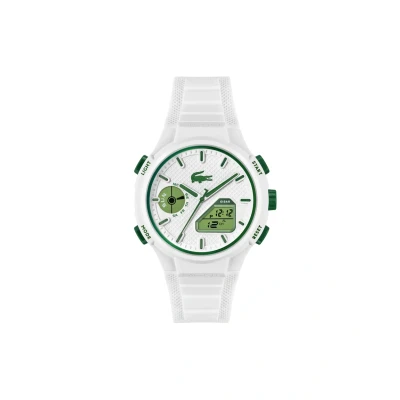 Bild av Lacoste analog digital multifunktion kvartsur för män LC33 kollektion med Vitt silikonarmband 2011364,