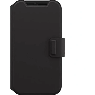 Bild av OtterBox Strada Via skal för Galaxy S22, stöttåligt, fallsäkert, tunt, skyddande Folio med korthållare, testad till militärstandard x2, Svart