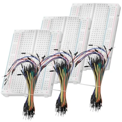 Bild av AZDelivery Breadboard Kit 3 x 65st. Bygelkabel M2M och Mini 400 Pins kompatibel med Arduino Raspberry Pi