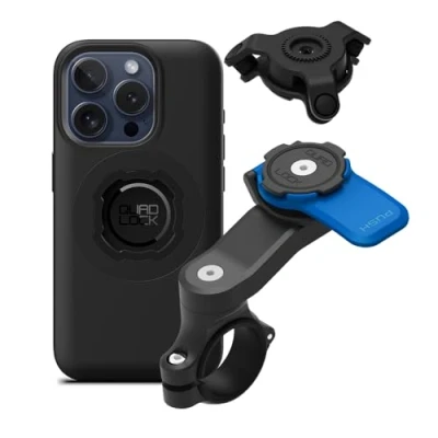 Bild av Quad Lock Telefonfäste för Motorcykelstyre med Vibrationsdämpare och MAG fodral iPhone 15 Pro