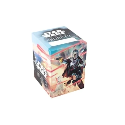 Bild av Gamegenic Star Wars Unlimited Soft CRATE tryck i full färg och officiellt licensierad hållbar däckbox, rymmer 60 dubbelärmade kort, perfekt för TCGs LCG, Mandalorian/Moff Gideon design,