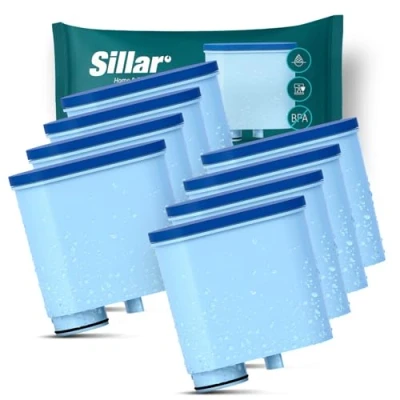 Bild av Sillar Vattenfilter för helautomatiska kaffemaskiner, 8 st Kompatibel med Philips AquaClean CA6903/10 CA6903/22 CA6903 kalkfilter, filterpatron Saeco och kaffemaskiner