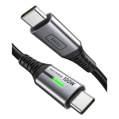 Bild av INIU USB C till laddningskabel, [0,3 m] 100 W PD3.0 typ kabel snabbladdning, telefonladdare datamedning för MacBook Pro iPad Air Phone 15 Samsung S23 S22 S21 Ultra Pixel 7 6 omkopplare