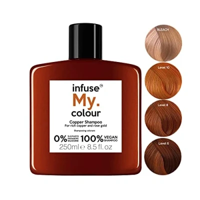 Bild av MY. Haircare Infuse My.Colour Pigment Infused Shampoo för att förbättra vibration och tonal långvarig färg hår, 250 ml, koppar, ml