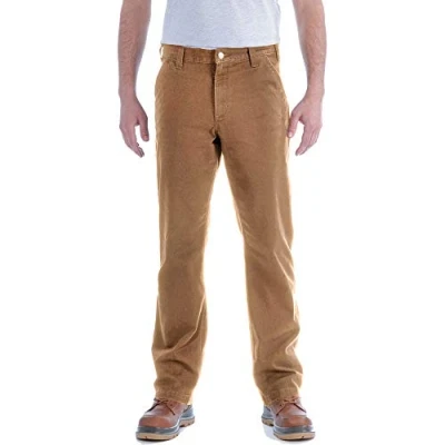 Bild av Carhartt Herr robust flex rak passform anka avsmalnande ben användbarhet arbetsbyxa, brun, 36W x 32L