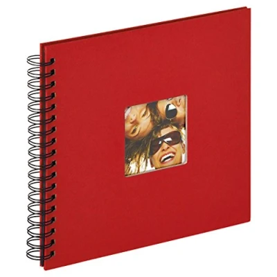 Bild av walther design fotoalbum röd 26 x 25 cm spiralalbum med utskärning för omslaget, Fun SA 108 R