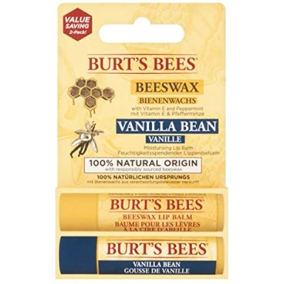 Bild av Burt&#039;s Bees Lippenbalsame, utmärkt valuta för pengarna med dubbelpack bestående av två de mest populära, 100% naturliga