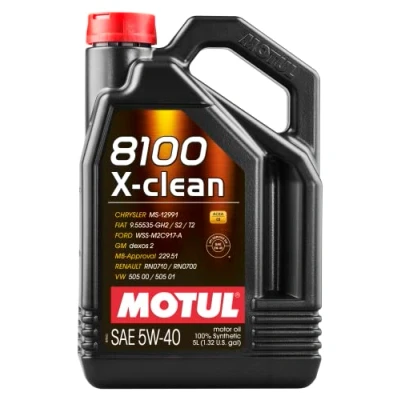 Bild av Motul 8100 X CLEAN 5W 40 5I Huile moteur 102051 AUDI: A6 C6 Avant, C5 A4 B7 Berline, RENAULT: Kangoo I Express, I, MEGANE 3