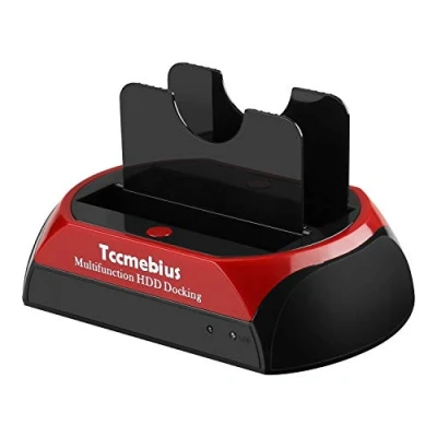 Bild av Tccmebius USB 2.0 Hårddisk Dockningsstation, TCC S867 DE till 2,5 3,5 tums SATA IDE Dubbla Platser Extern Hårddiskhölje, för &quot;3,5&quot; I / II III HDD SSD