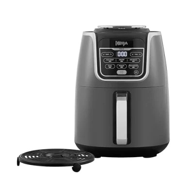Bild av Ninja luftfritös MAX, 5,2l, 6 i 1, brukar ingen olja, luftfritera, maximera krispet, rosta, baka, torka, familjestorlek, digital, koka från fryst, nonstick diskmaskinssäker korg, grå/svart, AF160EU