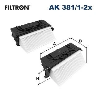 Bild av Luftfilter FILTRON AK 381/1 2x