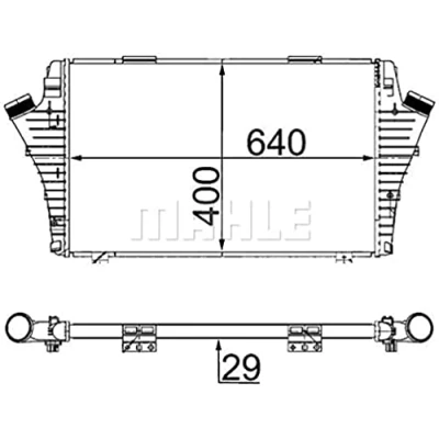 Bild av MAHLE ORIGINAL CI 24 000S Intercooler OPEL: Vectra C CC, Caravan, Berline