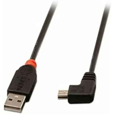 Bild av Lindy 31972 USB 2.0 kabel typ A kontakt/mini B 90 vinklad 2 m