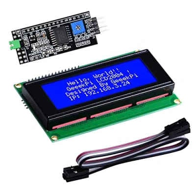Bild av GeeekPi IIC/I2C 2004 20x4 tecken LCD modulskärm, stöder I2C protokoll, modulsköld för Arduino Uno Raspberry Pi