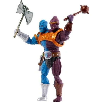 Bild av Masters of the Universe Masterverse actionfiguren Two Bad, detaljerat rörligt samlarobjekt med stridstillbehör och utbytbara händer, MOTU leksak present, HLB59