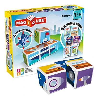 Bild av Geomag 122, Magicube Transport Building Game with Magnetic Cubes, 4 Cubes