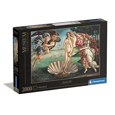 Bild av Clementoni 32572 Museum Collection Pussel Birth of Venus 2000 bitar från 14 år, vuxenpussel med vimelbild, skicklighetsspel för hela familjen, medium