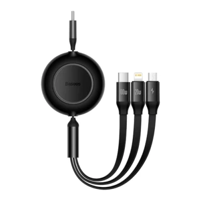 Bild av Baseus Bright Mirror 4 USB C 3 in 1 cable for micro / Lightning 100W 3.5A 1.1m (Black)