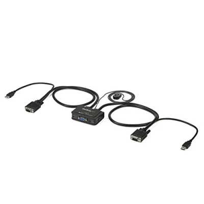 Bild av StarTech.com SV211USB 2 port USB VGA kabel KVM omkopplare driven med fjärromkopplare