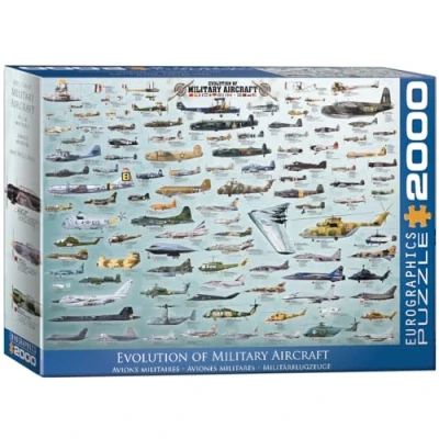 Bild av Eurographics Kriegsflugzeuge Evolution Pussel för barn, Storlek: One Size, Multicoloured
