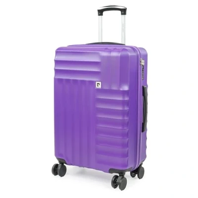 Bild av Pierre Cardin Soleil Resväska hårt resebagage med 8 spinner 360 graders hjul TSA lås och teleskophandtag, Lila, M,