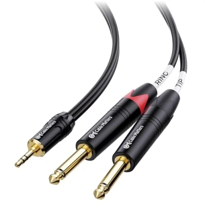 Bild av Cable Matters WONSUN 3.5mm TRS to Double 6.35mm TS Switch 6ft