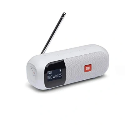 Bild av JBL Tuner 2 Bärbar DAB/FM radio högtalare med Bluetooth, upp till 12timmars batteritid, vit
