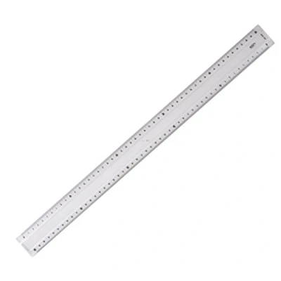 Bild av 2 kanter bosselage grad linjal 50 cm, transparent