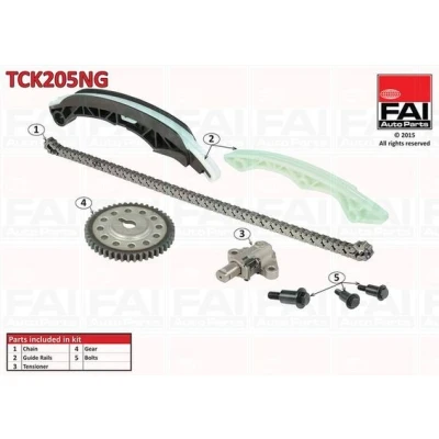 Bild av FAI AutoParts TCK205NG Jeu de distribution à chaînes sans joints, avec roues dentées Simplex, chaîne faible bruit SMART: Fortwo II Coupe
