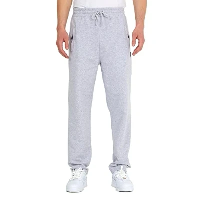 Bild av COMEOR joggingbyxor herr bomull, träningsbyxor sportbyxor, herr, joggare fritidsbyxor för pojkar med fickor dragkedja, GRÅ, 4XL