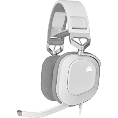 Bild av Corsair HS80 RGB USB Premium Gamingheadset med 7.1 surround ljud (Högkvalitativ rundupptagande mikrofon, Öronkuddar I minnesskum, Reglage för volym och på öronkåpan, Dynamisk belysning) Vit