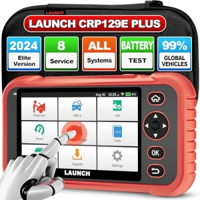 Bild av LAUNCH CRP129E PLUS diagnostiskt verktyg alla system OBD2 skanner med 8 återställningar, ABS blödning/injektorkodning/olja/gasreglage/EPB/DPF/SAS/TPMS återställning/batterimatchning, 2024 Model