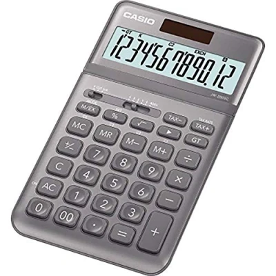 Bild av Casio bordsräknare JW 200SC, 12 siffrig i snygga färger, kontrollberäkning, sol /batteridrift