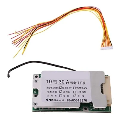 Bild av 10S 36V 30A Li ion litium 18650 batteri BMS PCB strömskydd med balans