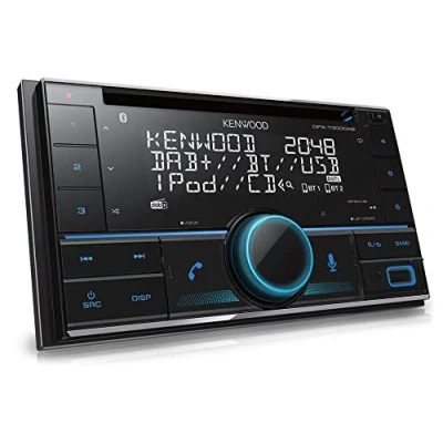 Bild av KENWOOD DPX 7300DAB 2 DIN CD bilradio med DAB och Bluetooth handsfree enhet (USB, AUX In, 3 x för Out 2,5 V, Amazon Alexa, ljudprocessor, 4 50 W, VAR. Belysning, DAB+ antenn)