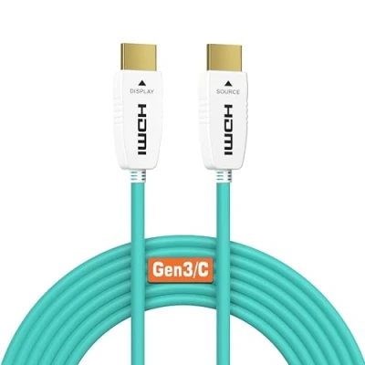 Bild av RUIPRO 8K HDMI fiberoptisk kabel 20m 2.1 48Gbps 8K@60Hz 4K@120Hz Dynamic HDR/eARC/HDCP 2.2 / 3D Slim Flexibel för HDTV/Projektor/Hemmabio/TV Box/Gaming Box
