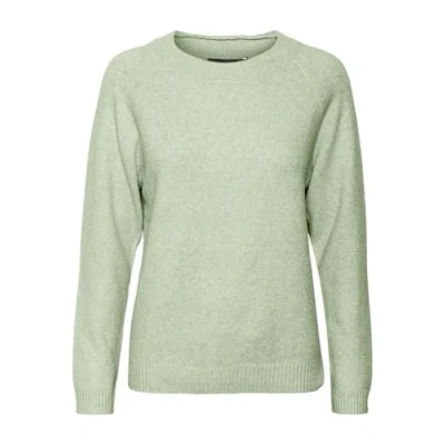 Bild av VERO MODA dam VMDOFFY LS O hals blus GA NOOS 10201022, Reseda/detalj: melerad, S