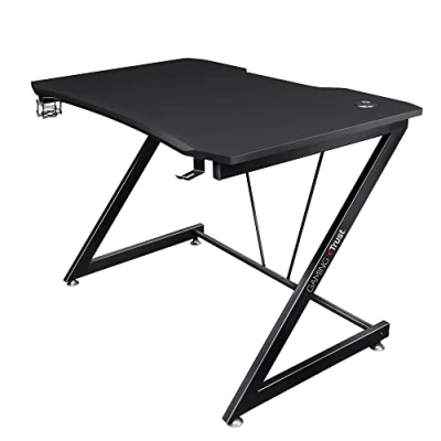 Bild av Trust GXT 711X Dominus Skrivbord rektangulär med konturerad sida MDF, stål svart bas
