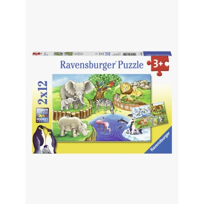 Bild av Ravensburger Pussel Djur På Zoo 2x12 Bitar