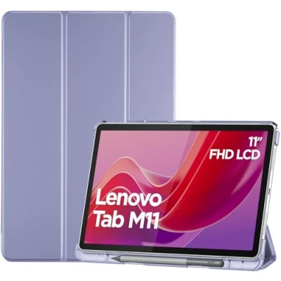 Bild av ProCase fodral för Lenovo Tab M11 2024 11 tum TB330FU, med pennhållare automatisk sömn/vakna ljuslila