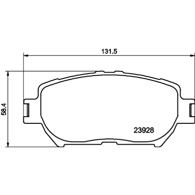 Bild av HELLA 8DB 355 010 431 Jeu de plaquettes frein non préparé pour indicateur d&#039;usure LEXUS: IS 2, GS III