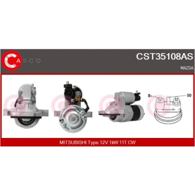 Bild av CASCO CST35108AS Startmotor 12V 1kW 11 CPS0079 M8 82mm MAZDA: 3 Hatchback, 6 Kombi, 5
