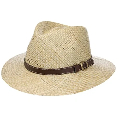Bild av Lipodo Carsell Traveller Stråhatt Damer/Herrar Made in Italy hatt solhatt sommar Vår L (58 59 cm) natur