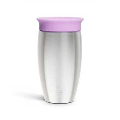 Bild av Munchkin Miracle 360 graders pipmugg i rostfritt stål, 296 ml (10 oz), lila