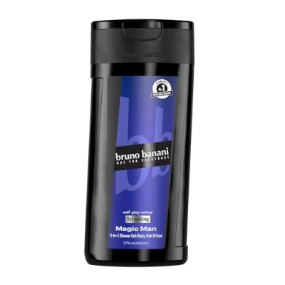 Bild av bruno banani Magic Man 3 i 1 duschgel för män med träig fougère doft, 250 ml
