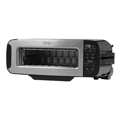 Bild av Ninja Foodi 3 i 1 Brödrost, grill och Panini press [ST202EU], 7 matlagningsfunktioner, inställningar, brödrost läge, grillläge, timer, rostfritt stål